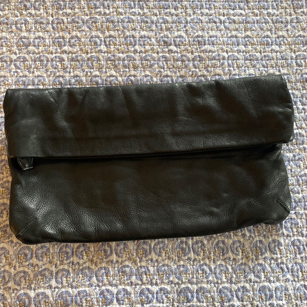 Nine West Black Leather Clutch
